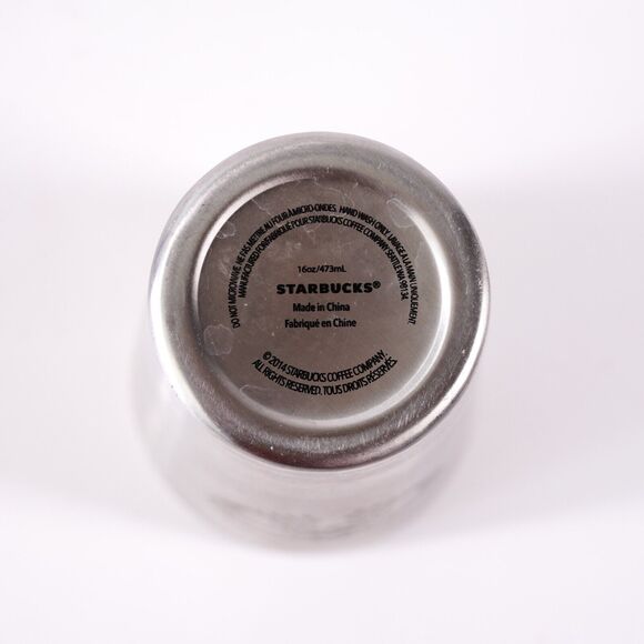 Starbucks Stainless Steel Tumbler 16 Oz Ceramic Coffee Mug Tea Cup No Lid Silver - Picture 6 of 8